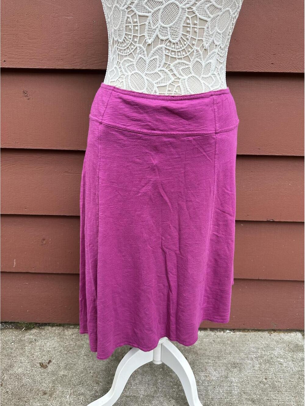 Y2K Boho Prana Magenta Asymmetrical Cotton Midi Skirt
